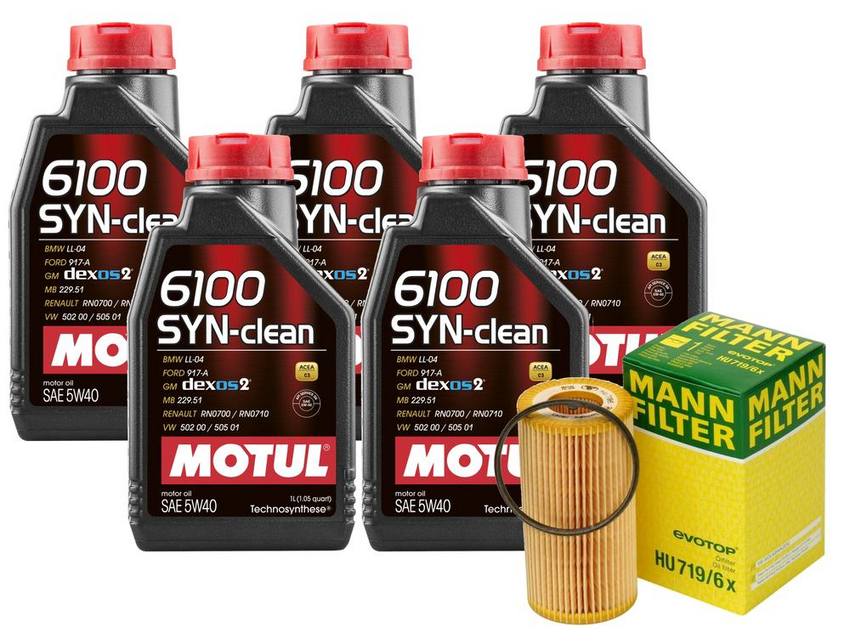 Motul Engine Oil Change Kit - (5W-40) (SYN-CLEAN 6100)